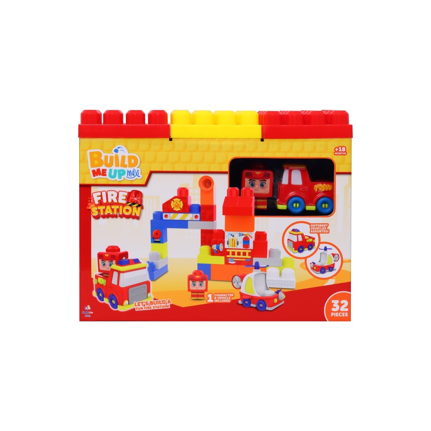 BLOQUES BUILD ME UP MAXI 650101 BOMBEROS 31 A 32 PIEZAS MODELO ALEAOTRIO - 4