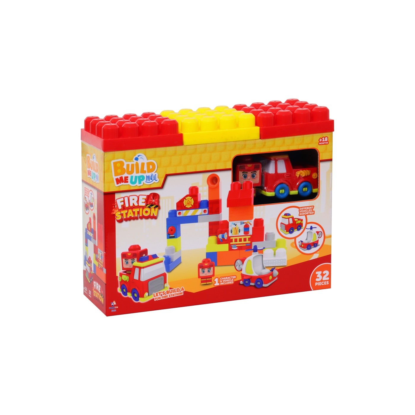 BLOQUES BUILD ME UP MAXI 650101 BOMBEROS 31 A 32 PIEZAS MODELO ALEAOTRIO - 5