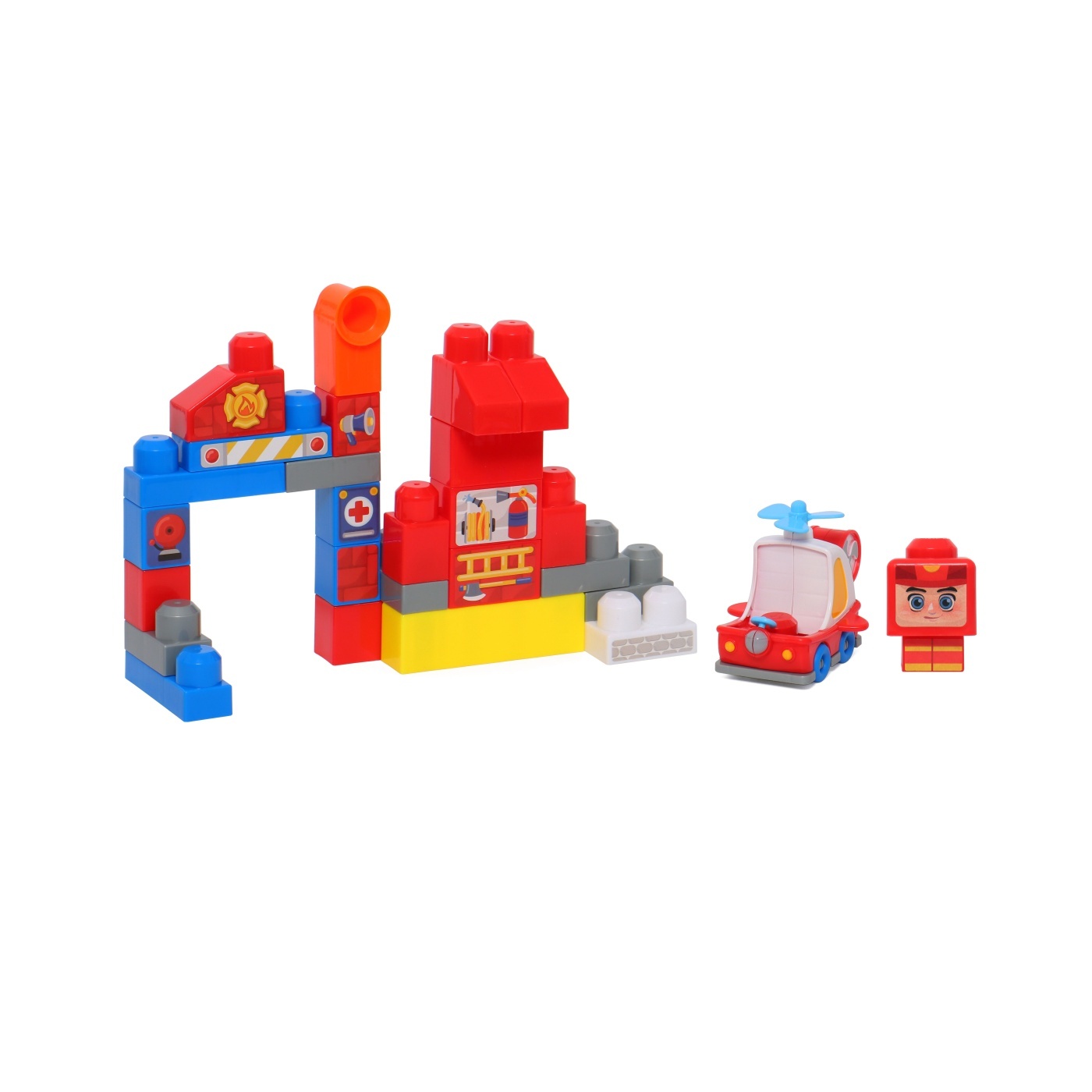 BLOQUES BUILD ME UP MAXI 650101 BOMBEROS 31 A 32 PIEZAS MODELO ALEAOTRIO - 6