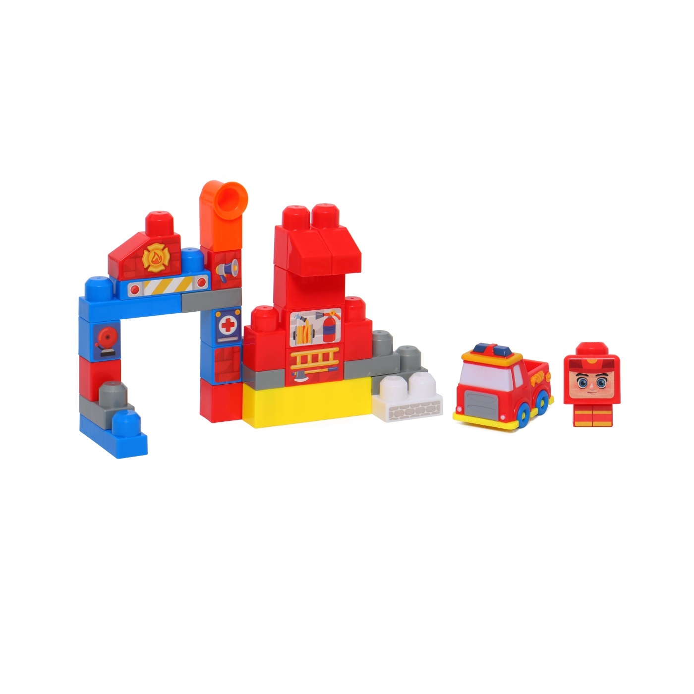 BLOQUES BUILD ME UP MAXI 650101 BOMBEROS 31 A 32 PIEZAS MODELO ALEAOTRIO - 8