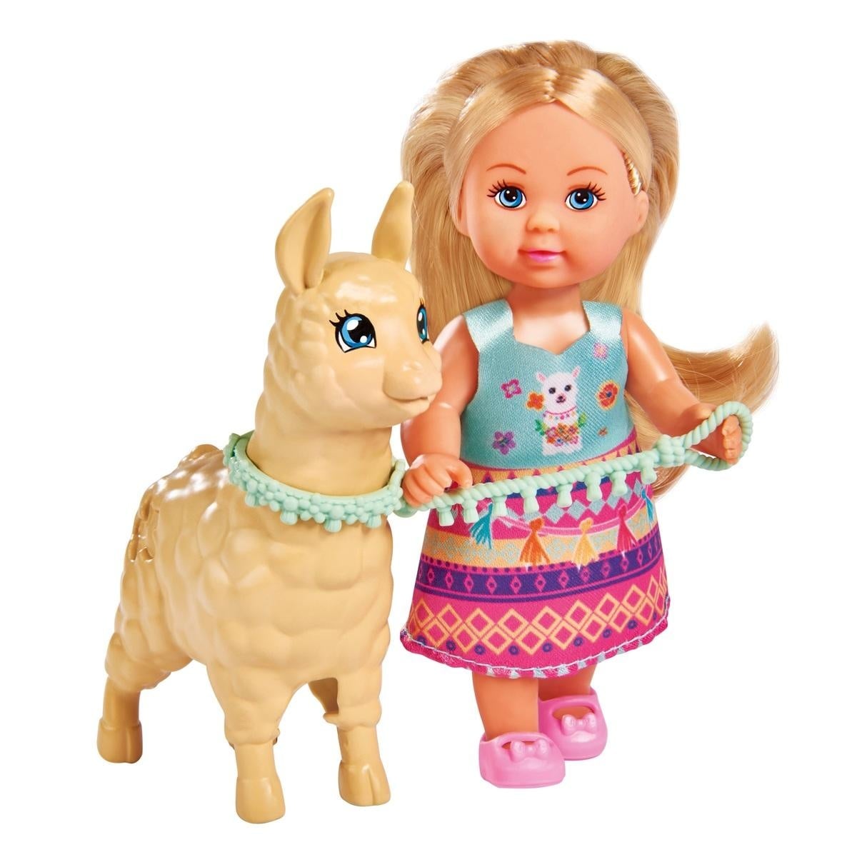 MUNECA EVI LOVE TRAJE TIPICO CON ALPACA - 3
