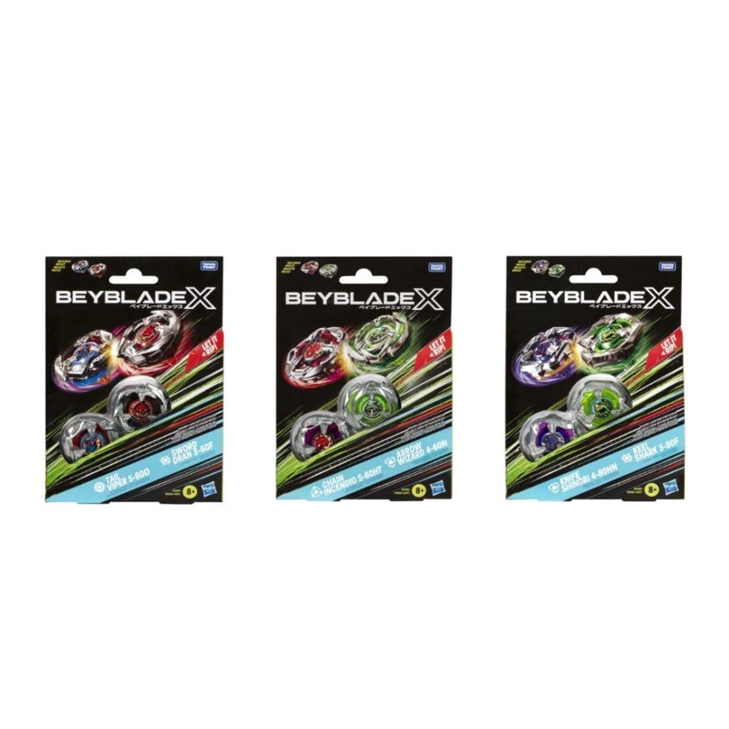 TROMPO BEYBLADE X YELL KONG 3-60GB Y HELM KNIGHT 5-80T - 1