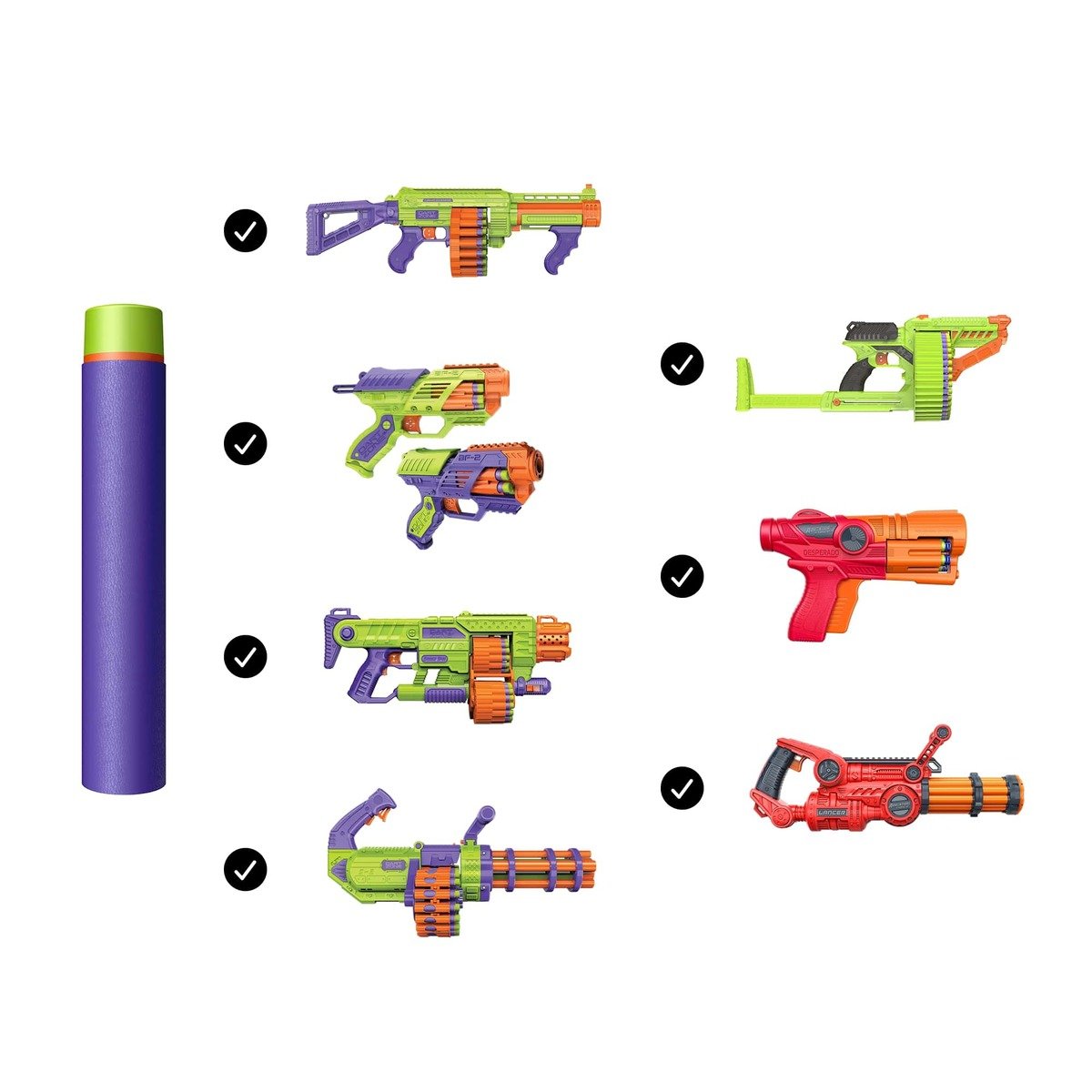 LANZADORES STRAWBERRY 6307-100B-EU DART ZONE RECARGA DE 100 DARDOS - 5