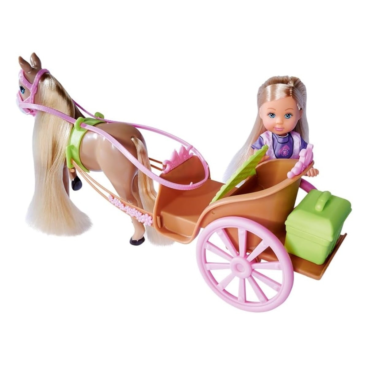 MUÑECA STRAWBERRY 105733649 EVI LOVE CARRUAJE CON CABALLO - 2