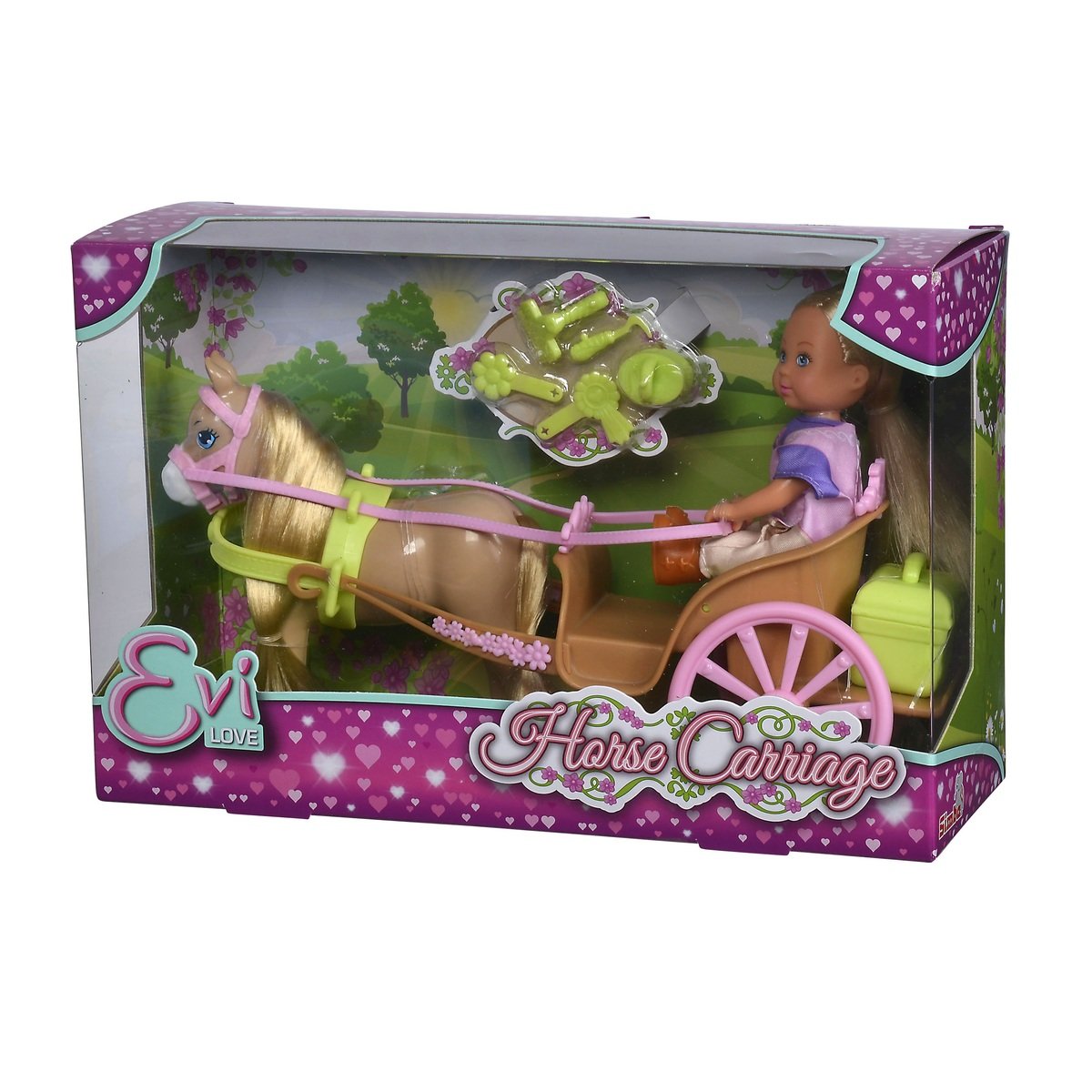MUÑECA STRAWBERRY 105733649 EVI LOVE CARRUAJE CON CABALLO - 7