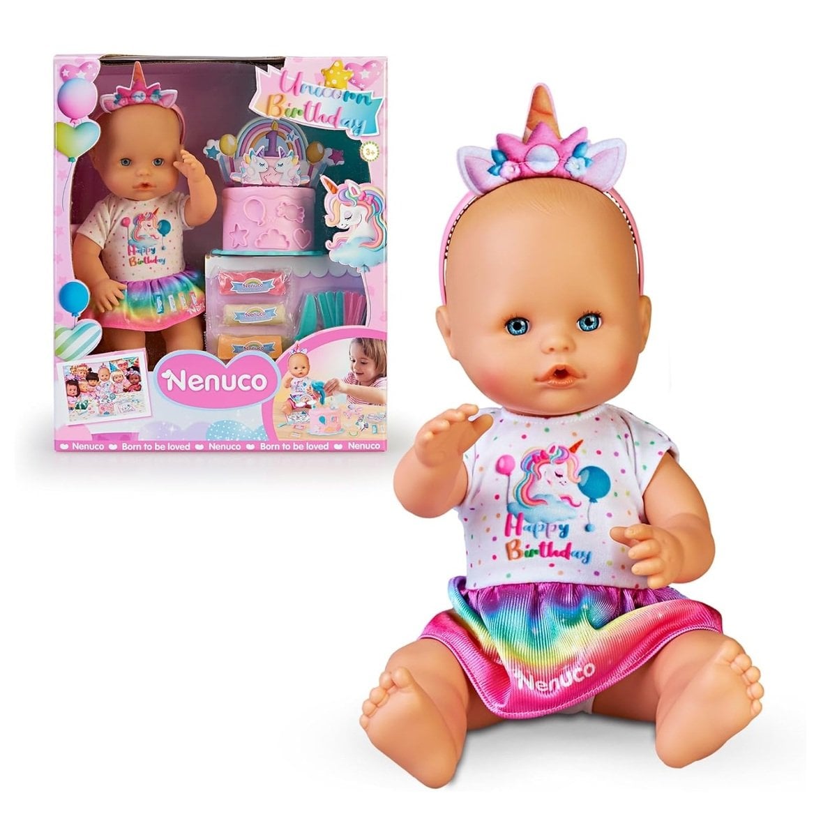 MUÑECA STRAWBERRY NFN77000 NENUCO CUMPLEAÑOS DE UNICORNIO - 1