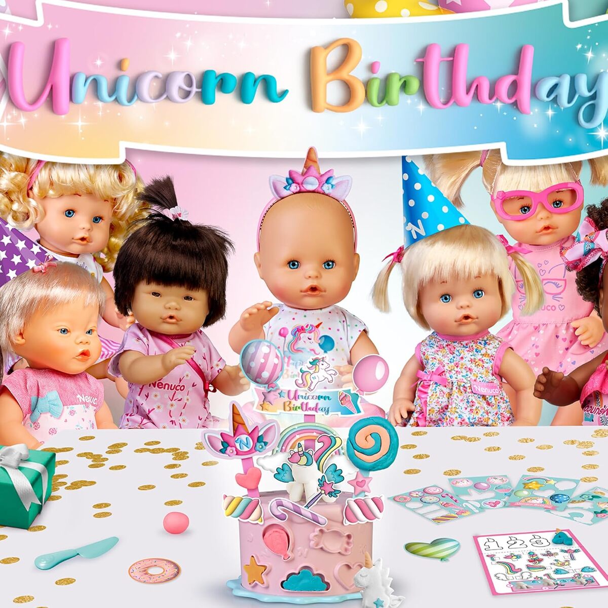 MUÑECA STRAWBERRY NFN77000 NENUCO CUMPLEAÑOS DE UNICORNIO - 5