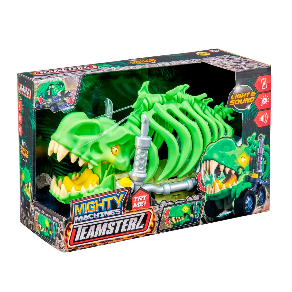 TAMSTERZ REMOLQUE T-REX ESQUELETO + LUCES Y SONIDO - 12