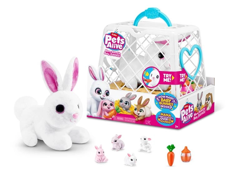 PELUCHE PETS ALIVE JUGUETE MAMA CONEJO INTERACTIVO - 1