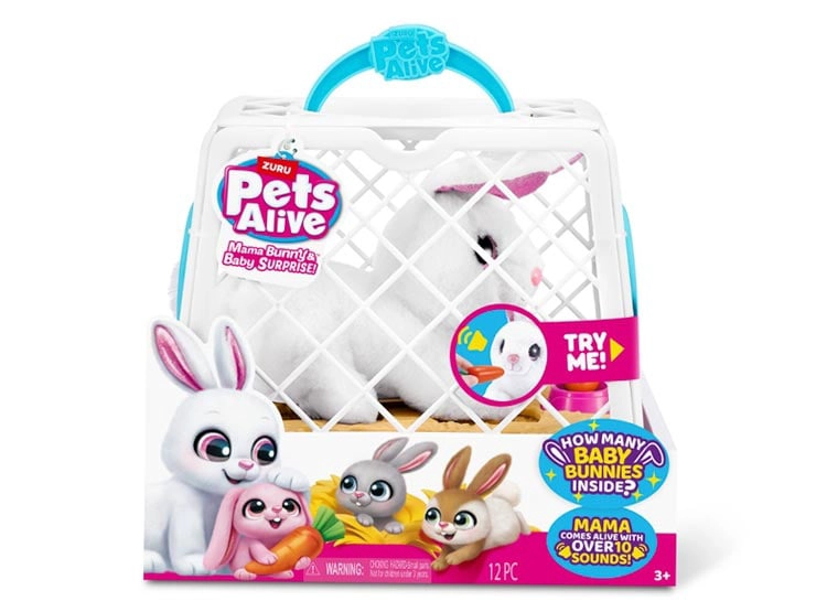 PELUCHE PETS ALIVE JUGUETE MAMA CONEJO INTERACTIVO - 2