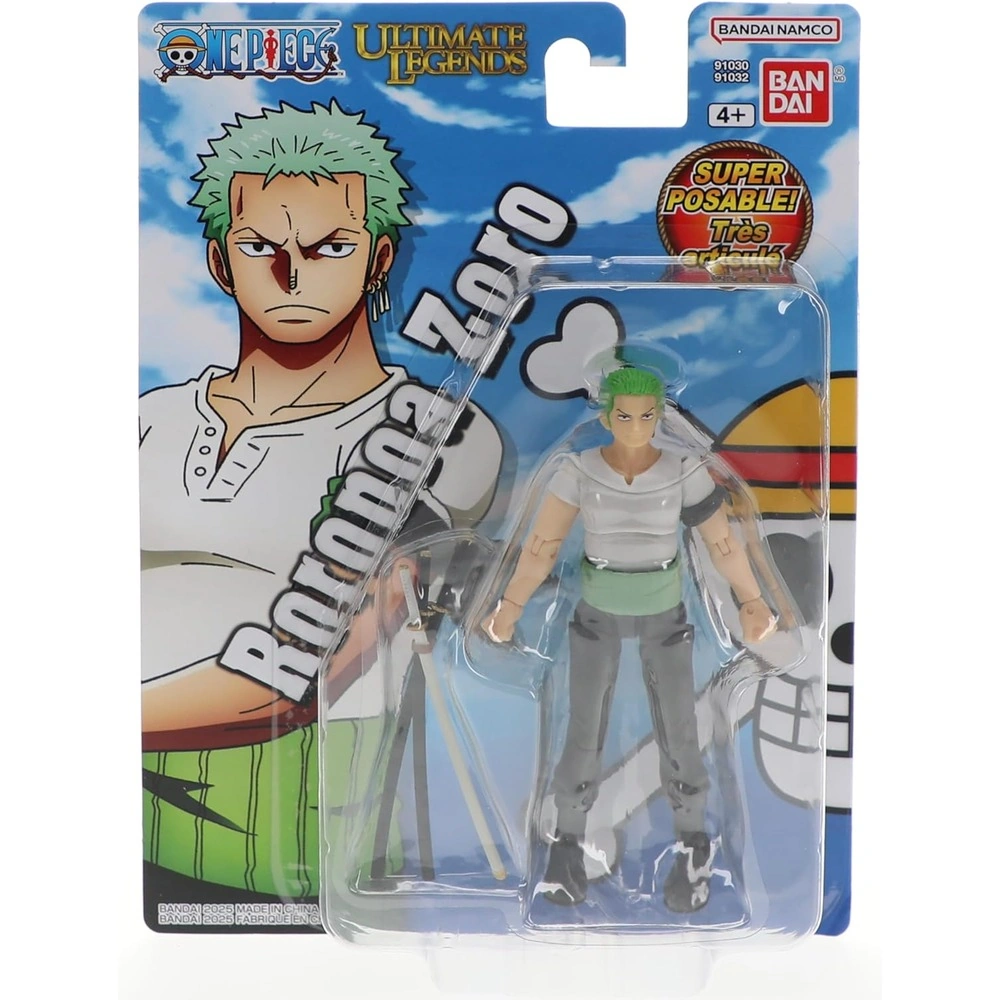 FIGURA DE ACCIÓN BANDAI RORONOA ZORO ONE PIECE 12CM - 1