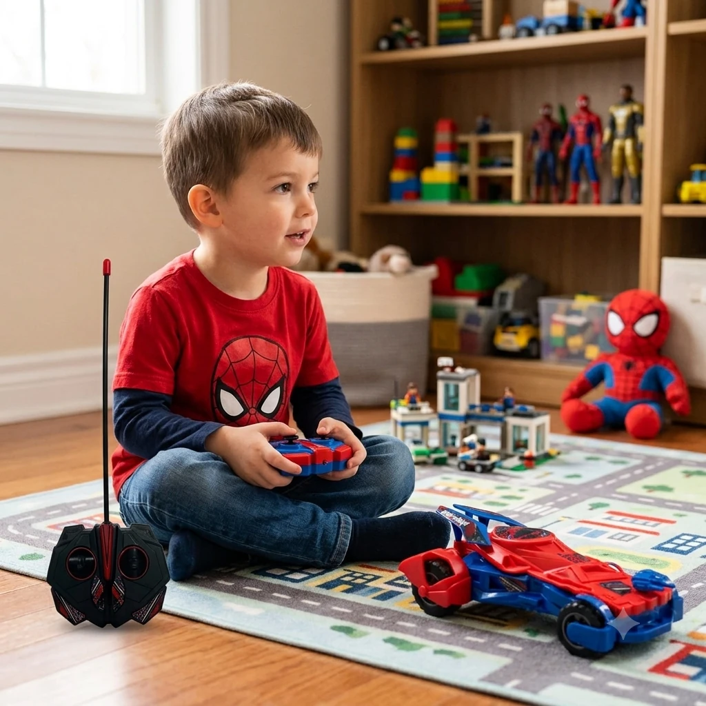 CARRO SPIDERMAN RADIOCONTROLADO CON 4 FUNCIONES - 1