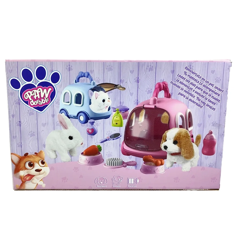 PELUCHE PAWDORABLES GATO CON JAULA ROSADA - 5