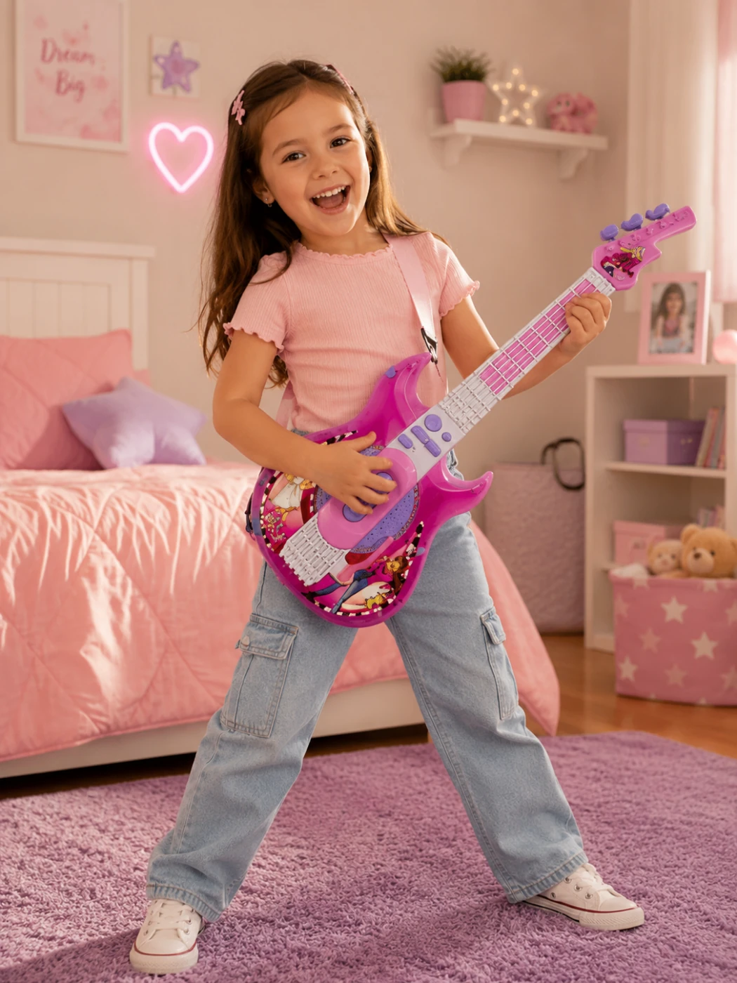SET MUSICAL BARBIE GUITARRA C/ LENTES Y MICRÓFONO - 1