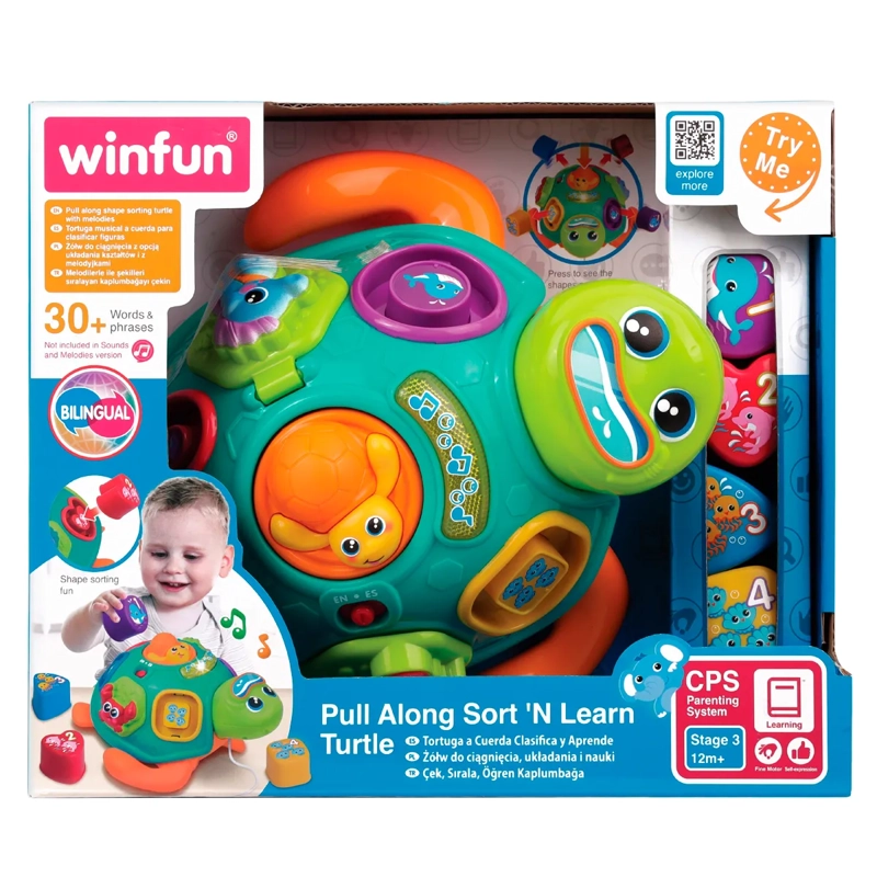 JUEGO DIDÁCTICO WINFUN PULL ALONG SORT 'N LEARN TURTLE - 6