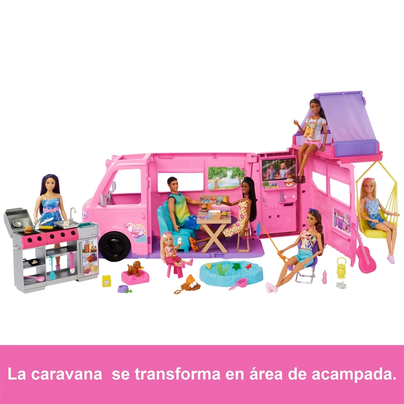 VEHÍCULO DE JUGUETE BARBIE CAMPER DE LOS SUEÑOS - 9