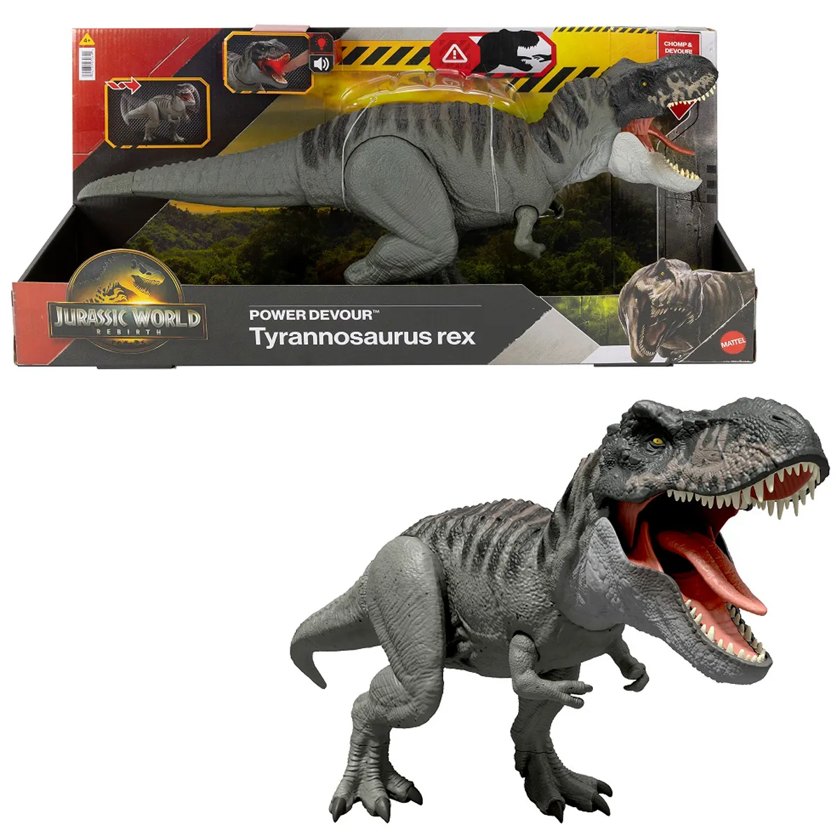 JURASSIC WORLD DINOSAURIO REBIRTH T-REX MORDIDA DESTRUCTORA - 1