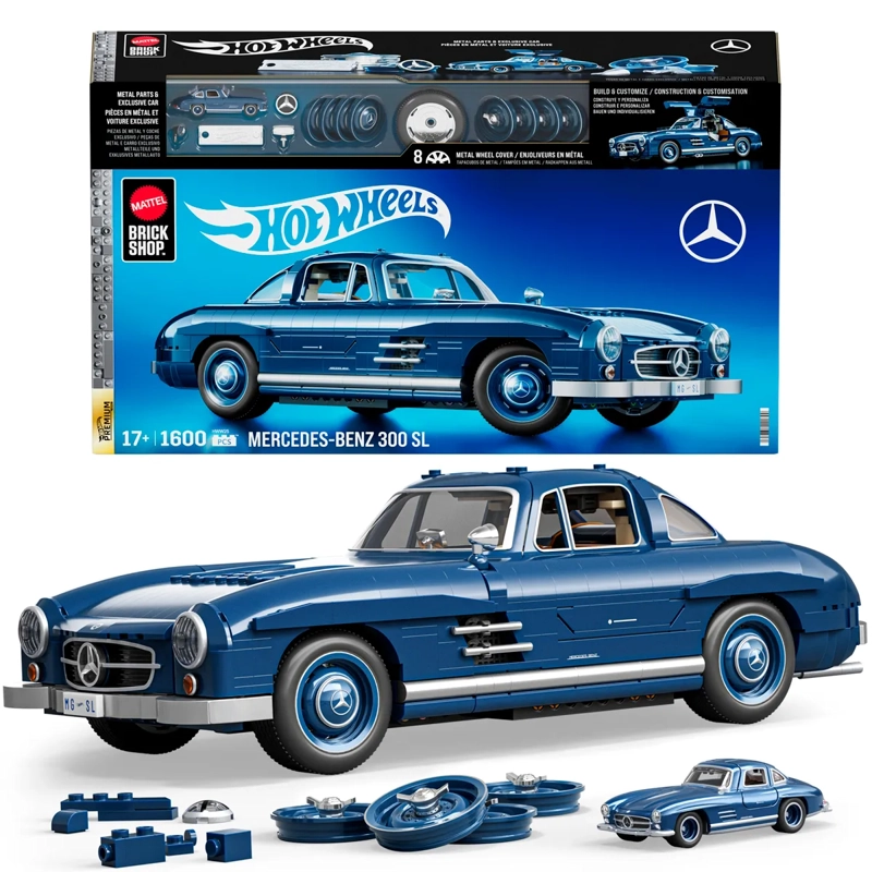 HOT WHEELS MERCEDES-BENZ 300 SL PREMIUM ESCALA 1:12 ARMABLE - 1