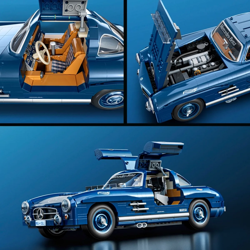 HOT WHEELS MERCEDES-BENZ 300 SL PREMIUM ESCALA 1:12 ARMABLE - 4