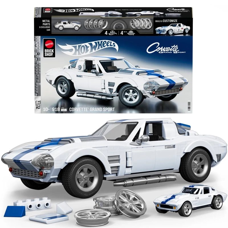 MATTEL BRICKSHOP HOT WHEELS CORVETTE ELITE '63 GRAND SPORT - 1
