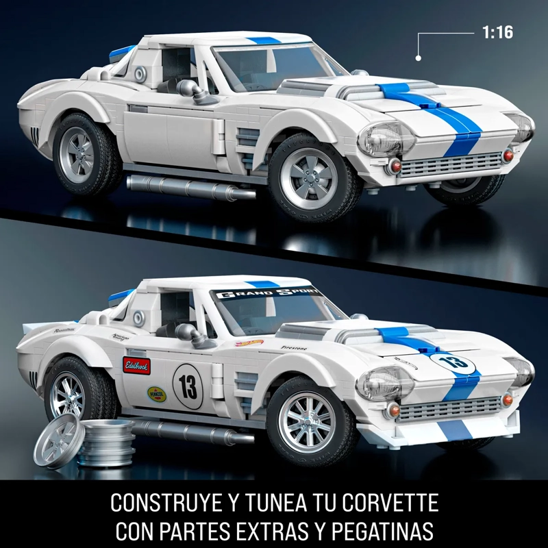 MATTEL BRICKSHOP HOT WHEELS CORVETTE ELITE '63 GRAND SPORT - 5