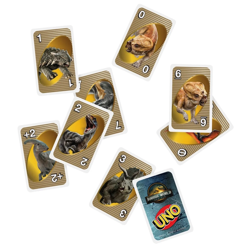 UNO JUEGO DE CARTAS JURASSIC WORLD REBIRTH PARA NIÑOS - 5
