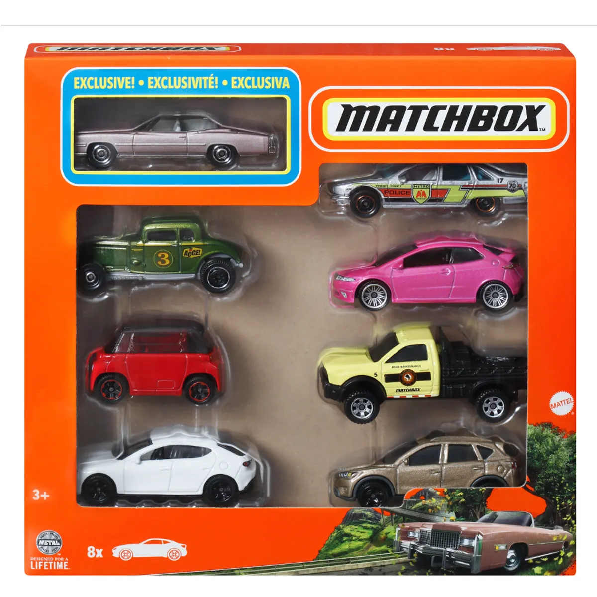 MATCHBOX AUTO BÁSICO PAQUETE DE 8 - 8