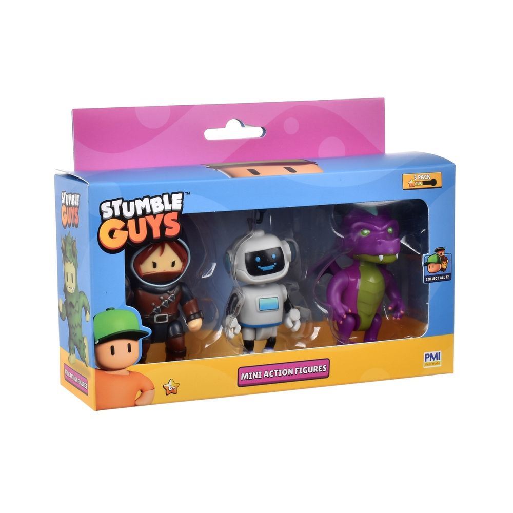 FIGURA STUMBLE GUYS 35463 8CM ARTICULABLE PACK3 - 1