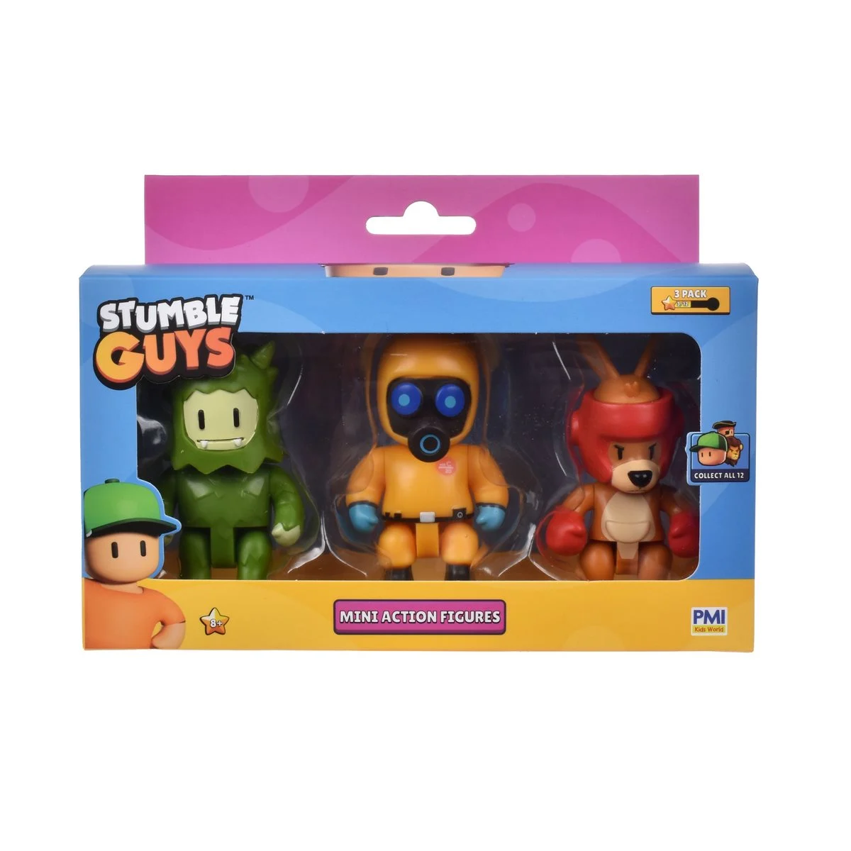 FIGURA STUMBLE GUYS 35463 8CM ARTICULABLE PACK3 - 3