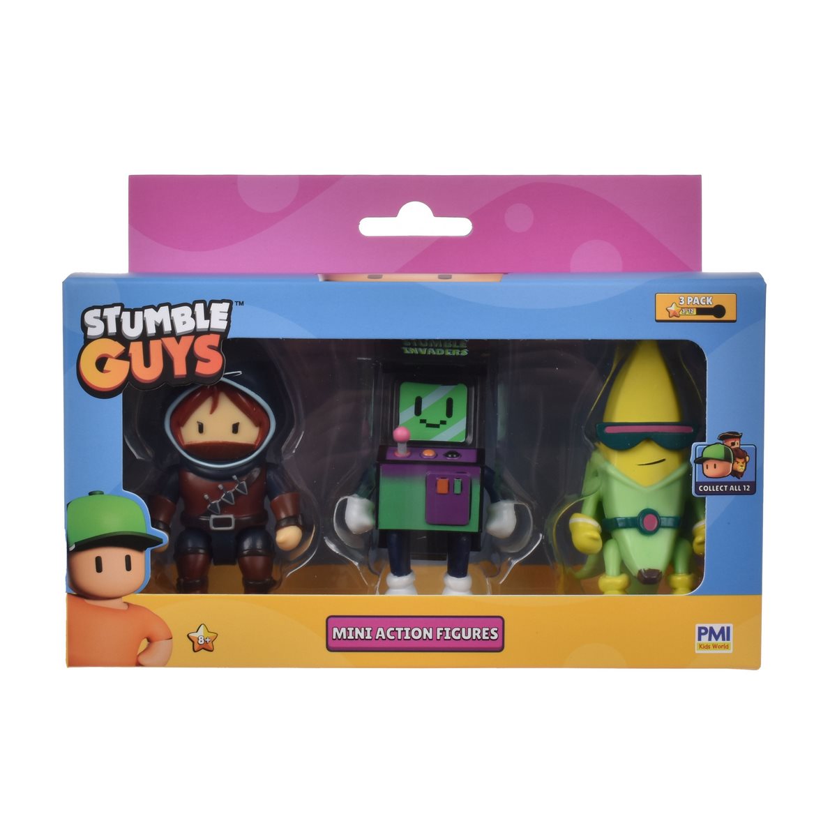 FIGURA STUMBLE GUYS 35463 8CM ARTICULABLE PACK3 - 3