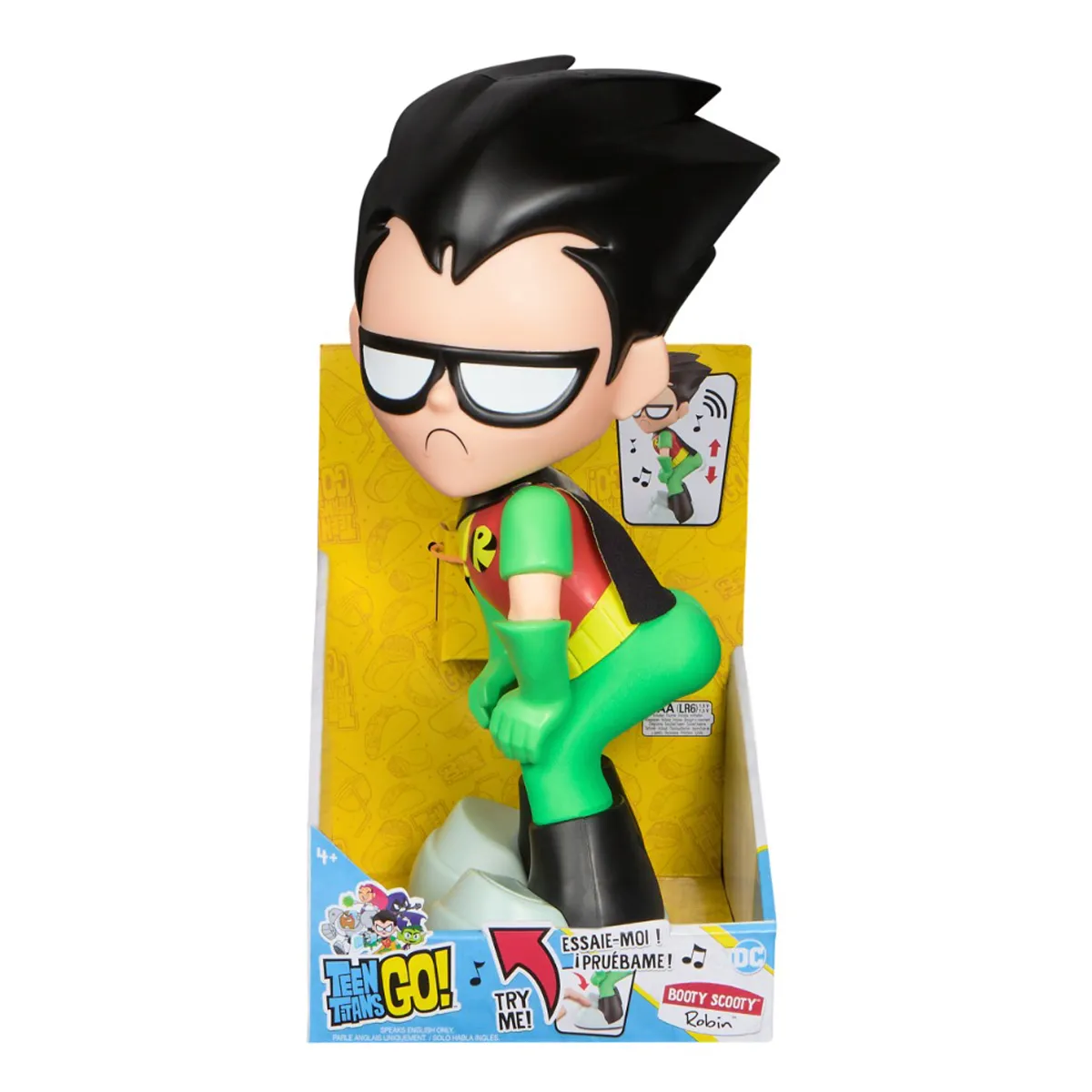 FIGURA ACCION CON SONIDO Y MOVIMIENTO ROBIN TEEN TITANS GO - 4