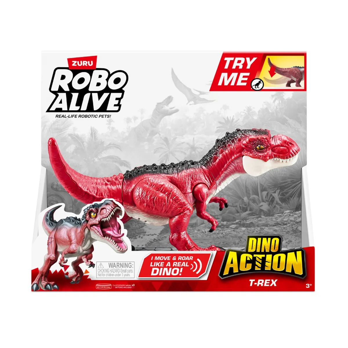 FIGURA DINOSAURIO T-REX CON SONIDO ROBO ALIVE - 12