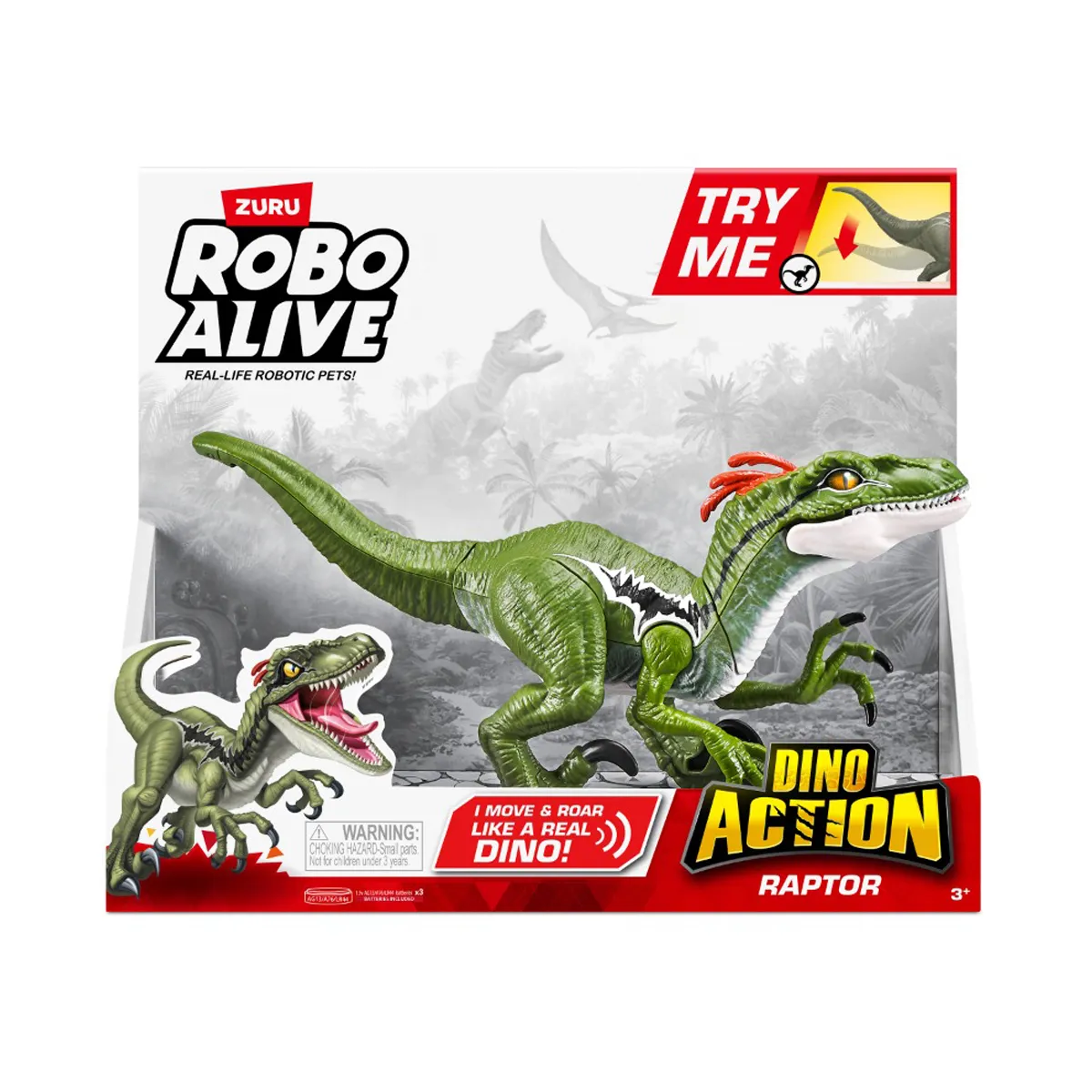 FIGURA DINOSAURIO T-REX CON SONIDO ROBO ALIVE - 5