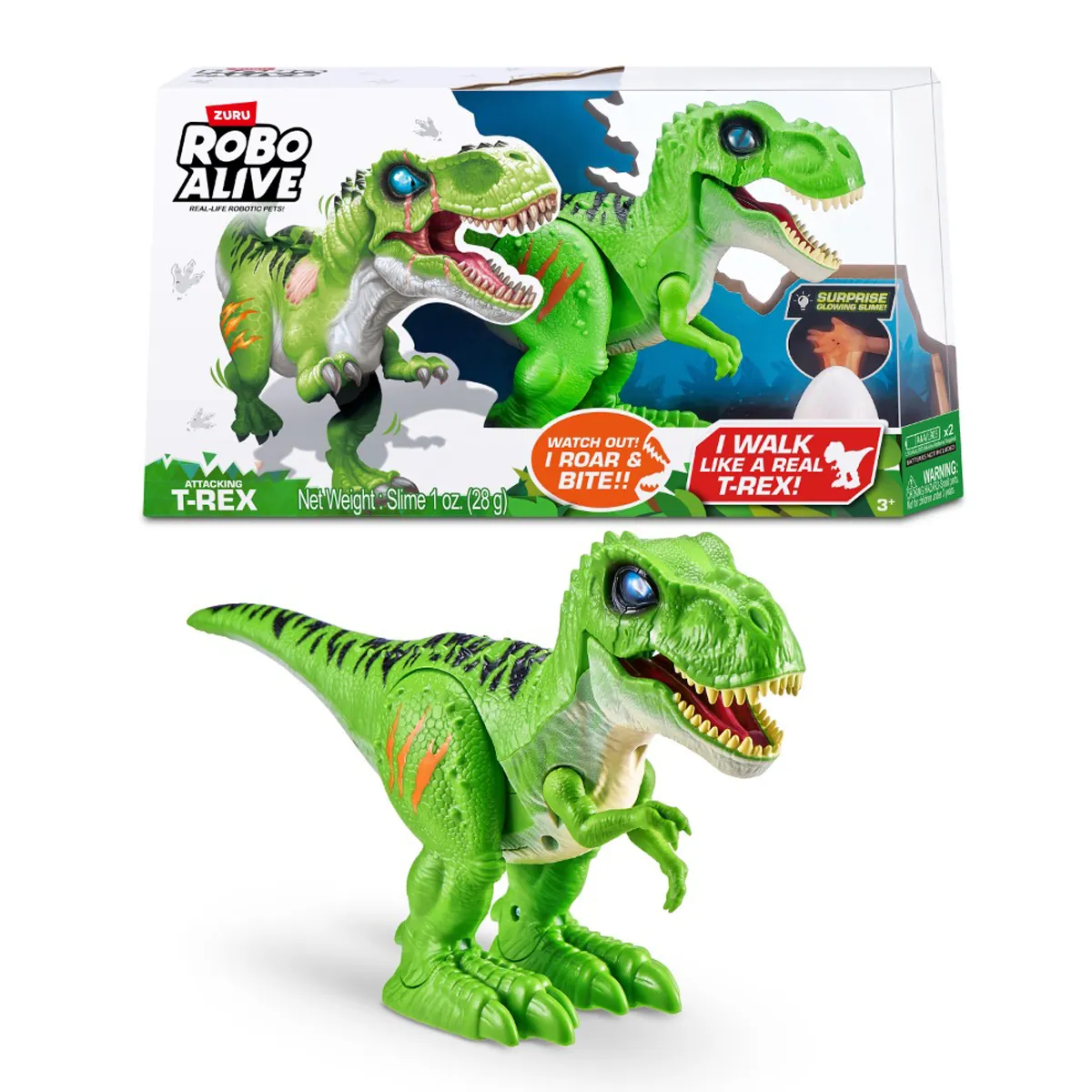 ROBOT DINOSAURIO T-REX CON LUCES Y SONIDO ASST ROBO ALIVE - 2