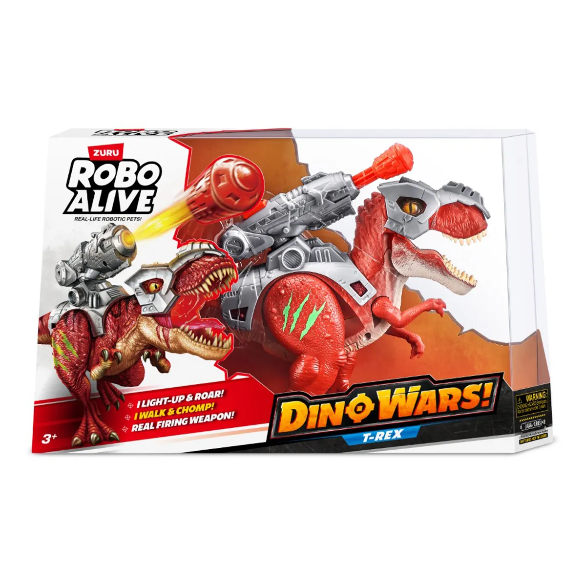 FIGURA DINOSAURIO T-REX CON LUCES Y SONIDO ROBO ALIVE - 4