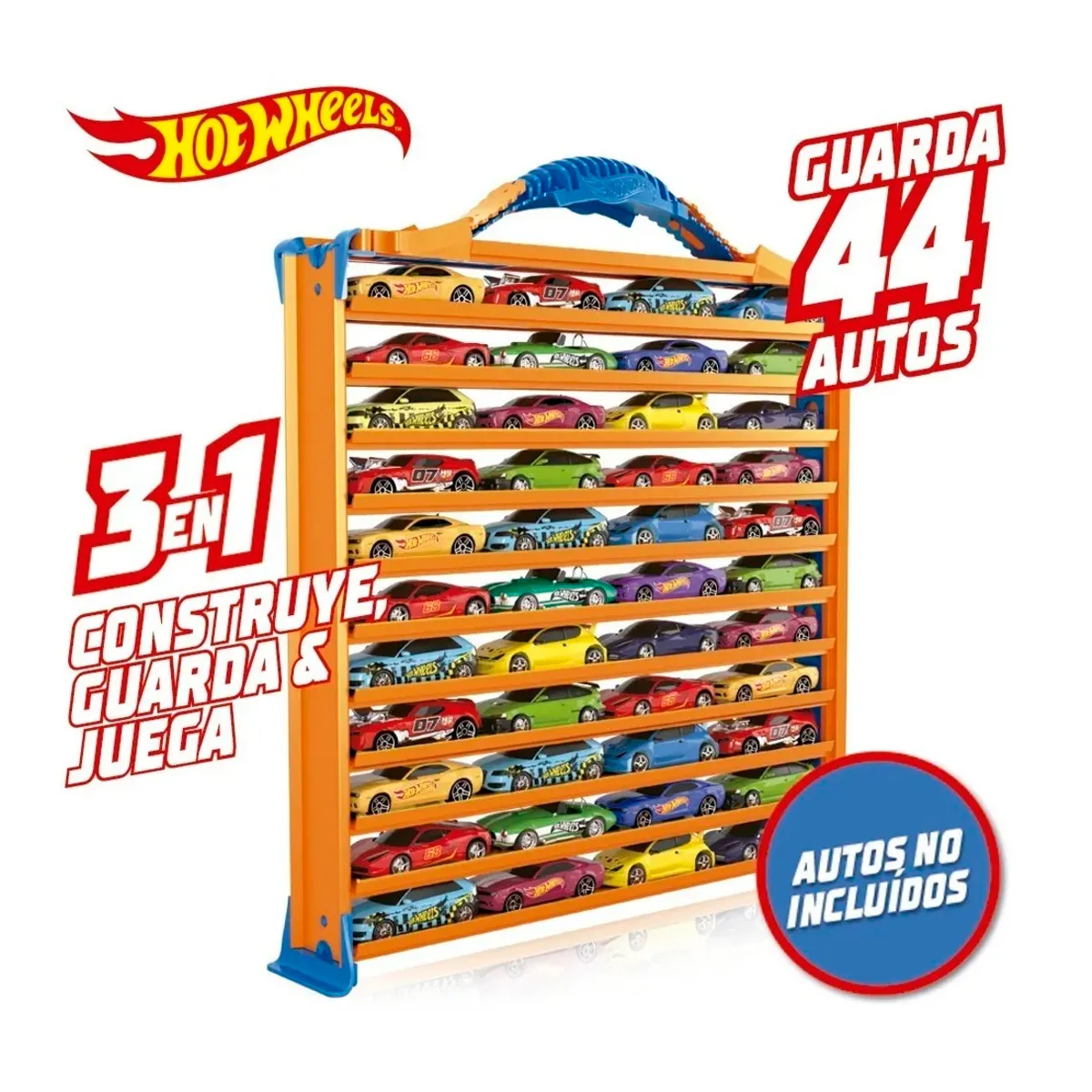 HOT WHEELS RACK GUARDA AUTOS 3 EN 1 SE CONVIERTE EN LOOPS - 1