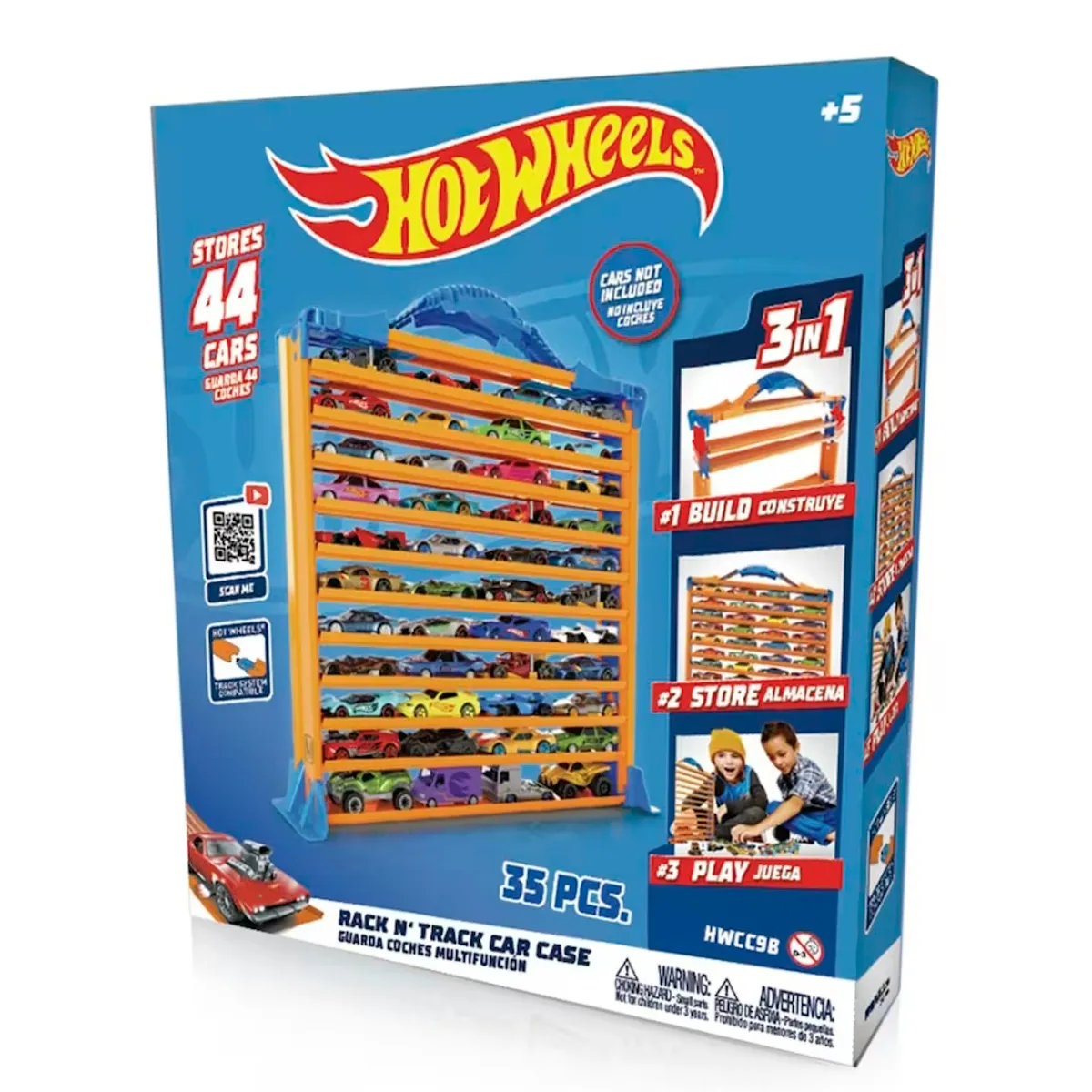 HOT WHEELS RACK GUARDA AUTOS 3 EN 1 SE CONVIERTE EN LOOPS - 16