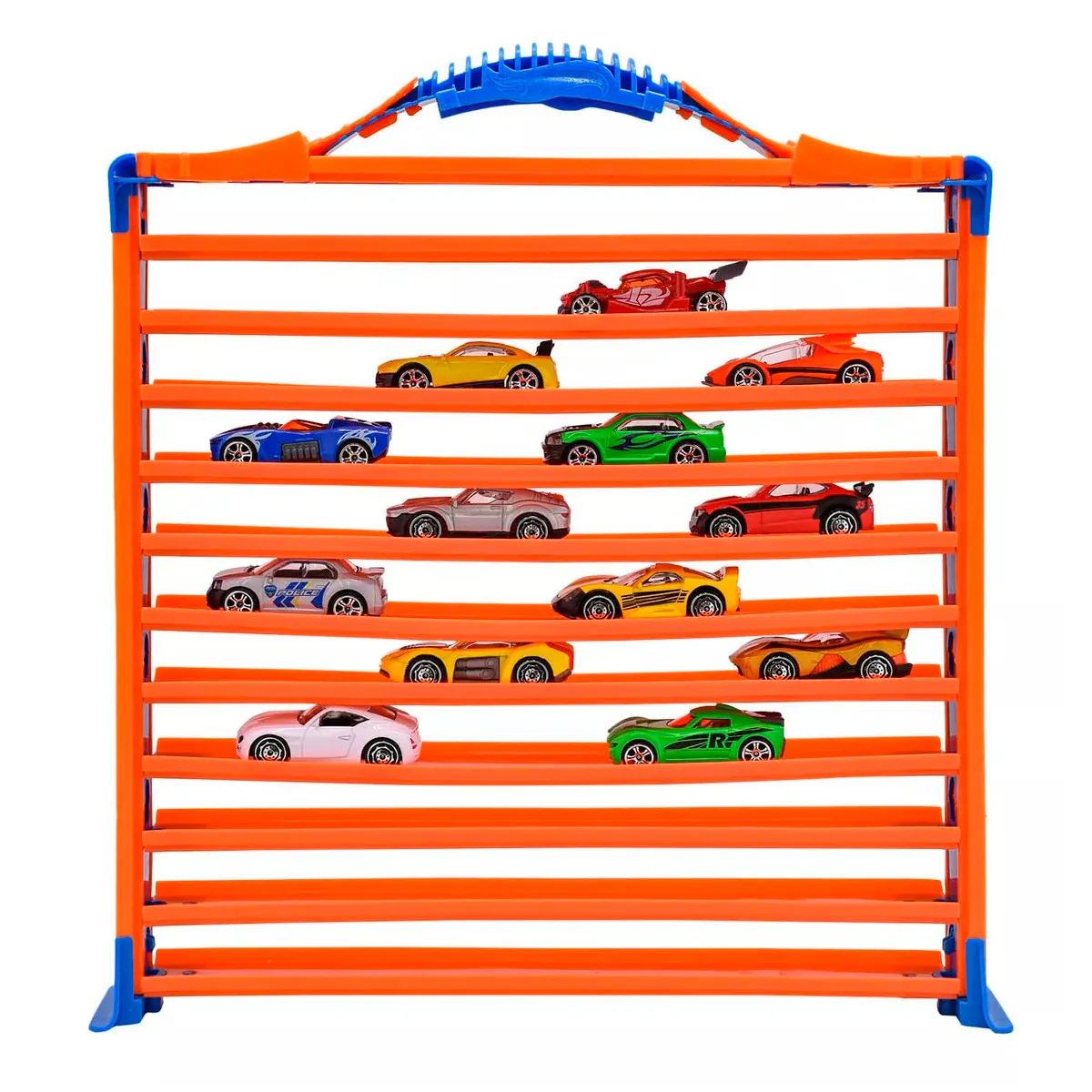 HOT WHEELS RACK GUARDA AUTOS 3 EN 1 SE CONVIERTE EN LOOPS - 7