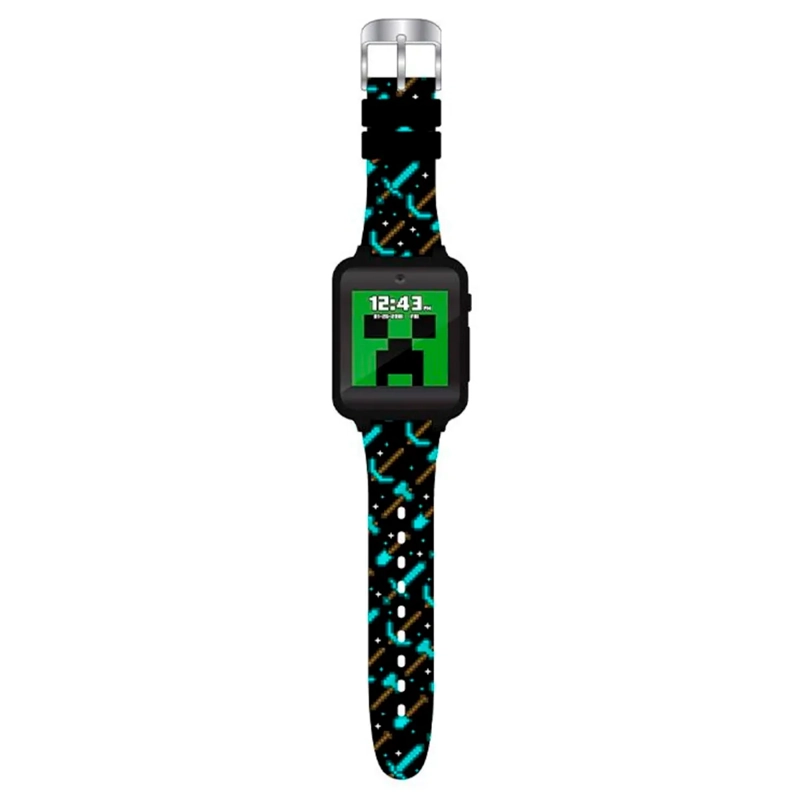 RELOJ MINECRAFT DIGITAL INTERACTIVO CORREA NEGRA UNISEX - 3