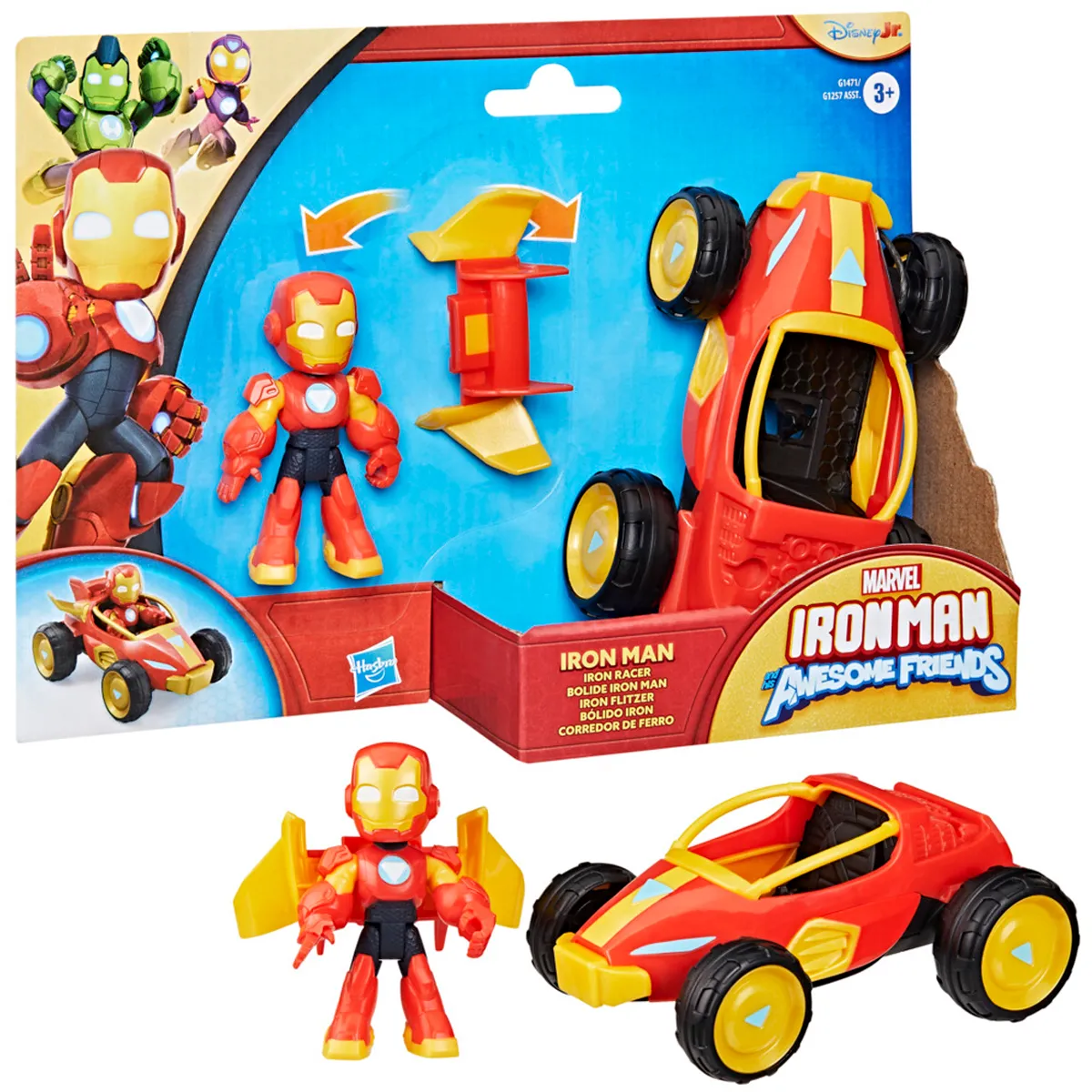 SET IRON MAN Y SUS AMIGOS BÓLIDO MARVEL - 4