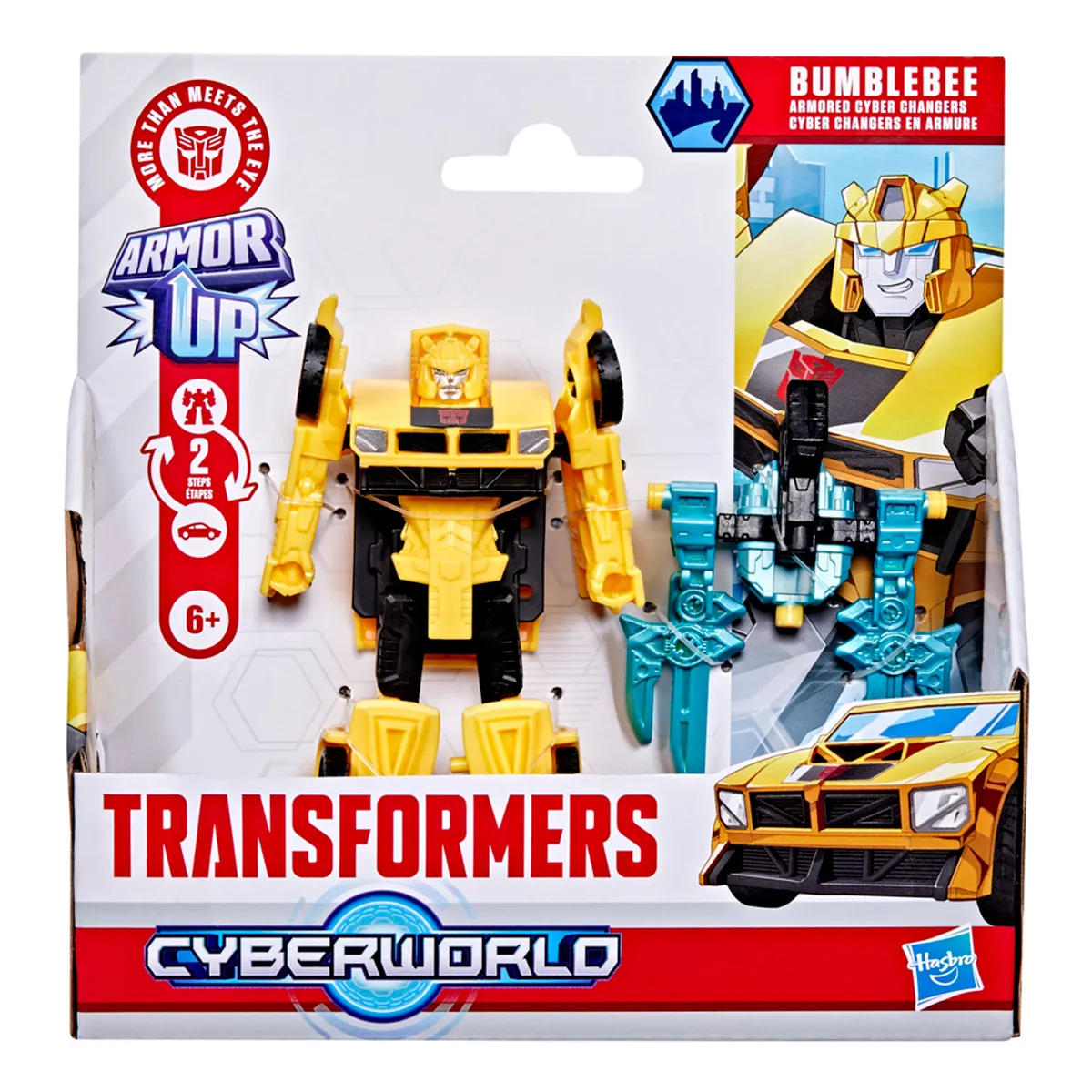 FIGURA DE ACCIÓN TRANSFORMERS CYBERWORLD ARMORED CHANGERS BUMBLEBEE - 3