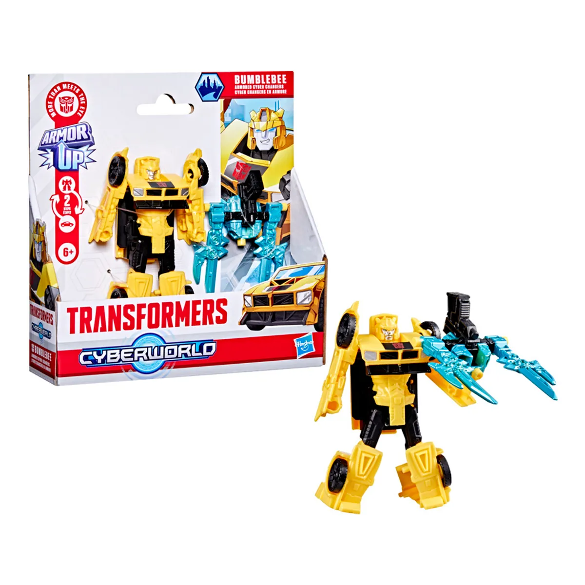 FIGURA DE ACCIÓN TRANSFORMERS CYBERWORLD ARMORED CHANGERS BUMBLEBEE - 4