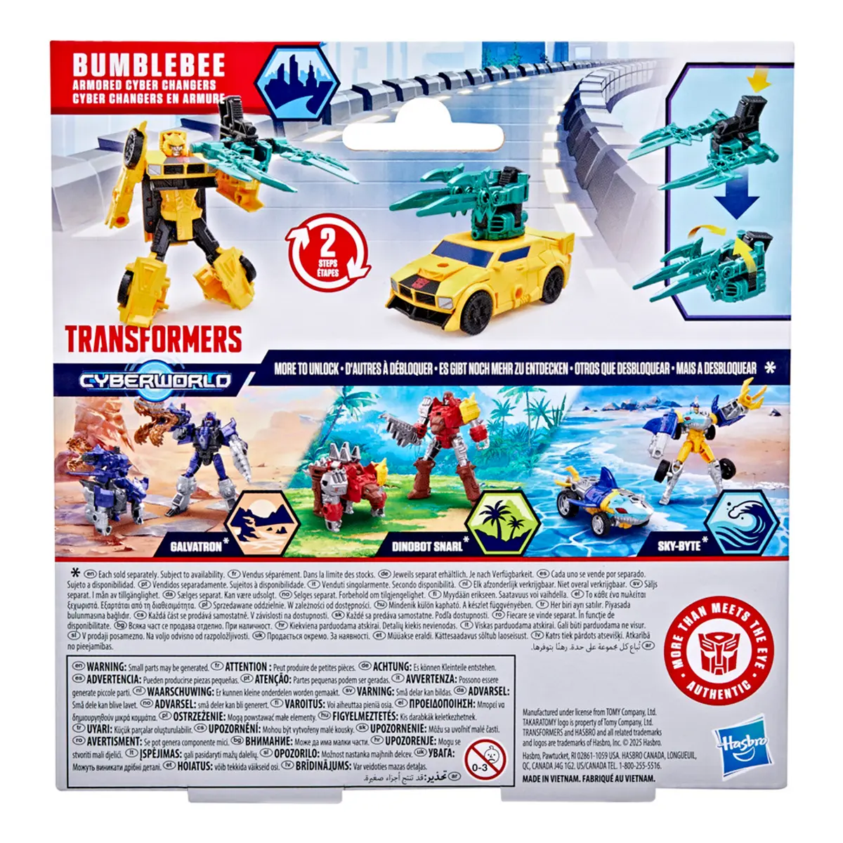 FIGURA DE ACCIÓN TRANSFORMERS CYBERWORLD ARMORED CHANGERS BUMBLEBEE - 5