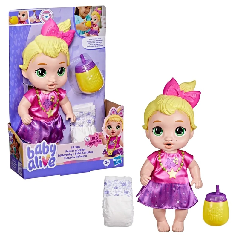 MUÑECA BABY ALIVE BEBÈ SORBITOS LALA GOO GOO - 1