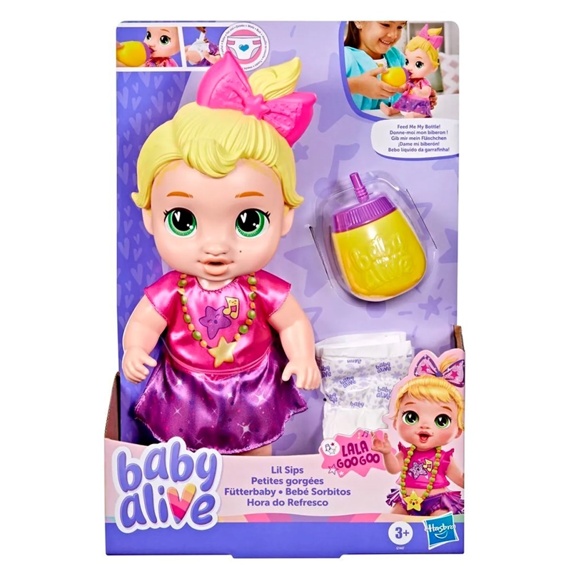MUÑECA BABY ALIVE BEBÈ SORBITOS LALA GOO GOO - 3