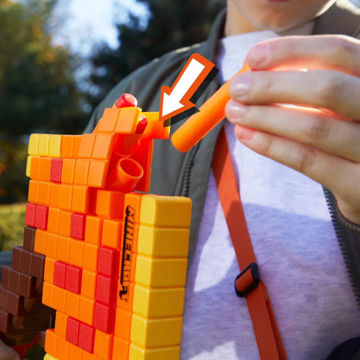 LANZADOR NERF MINECRAFT FIREBRAND HACHA - 16