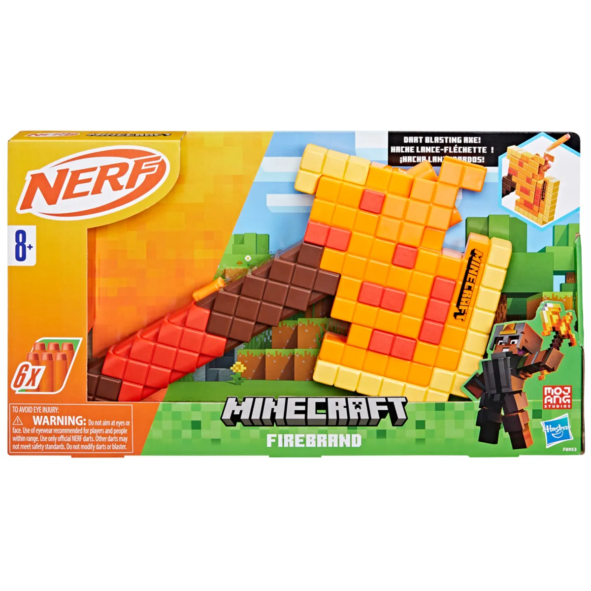 LANZADOR NERF MINECRAFT FIREBRAND HACHA - 5