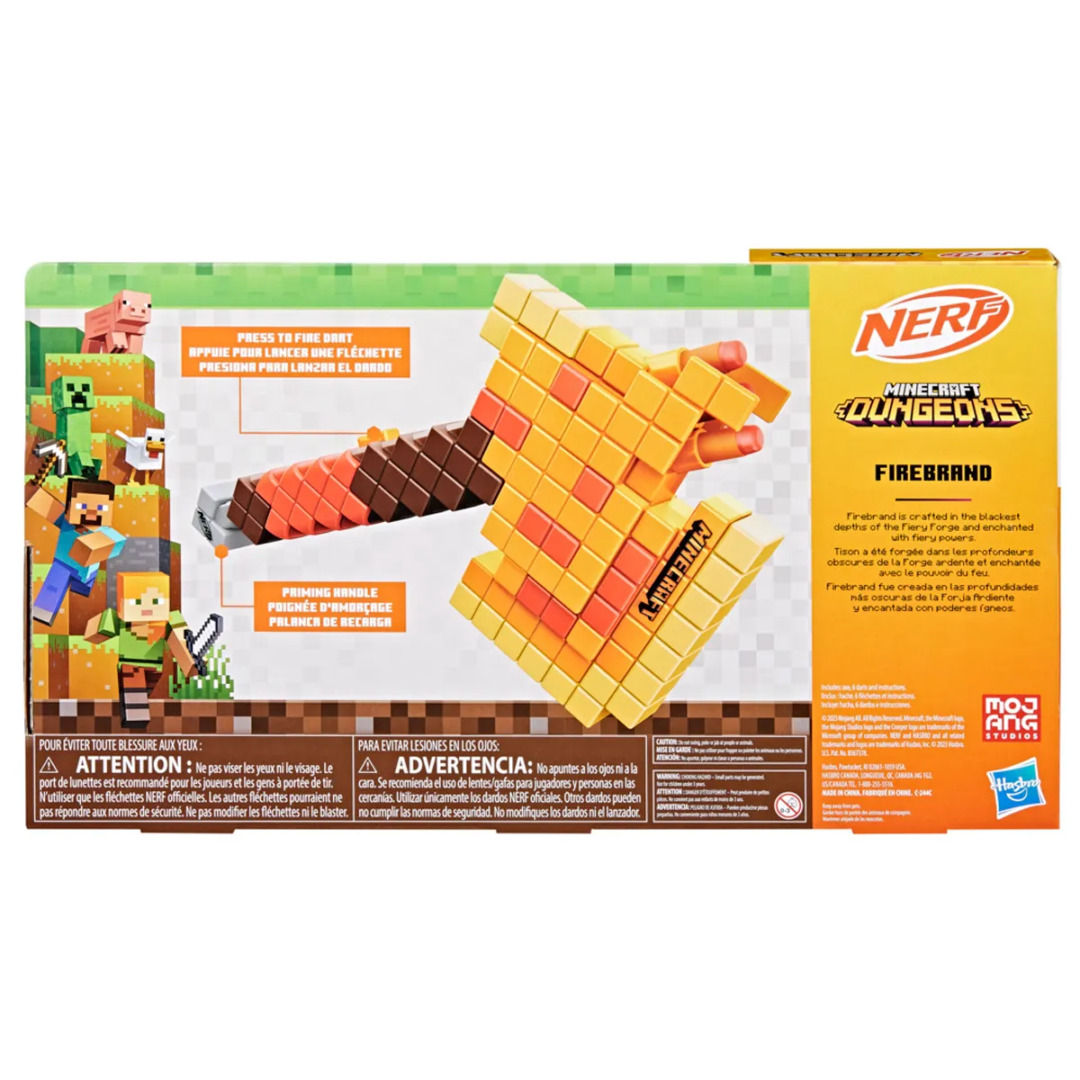 LANZADOR NERF MINECRAFT FIREBRAND HACHA - 6