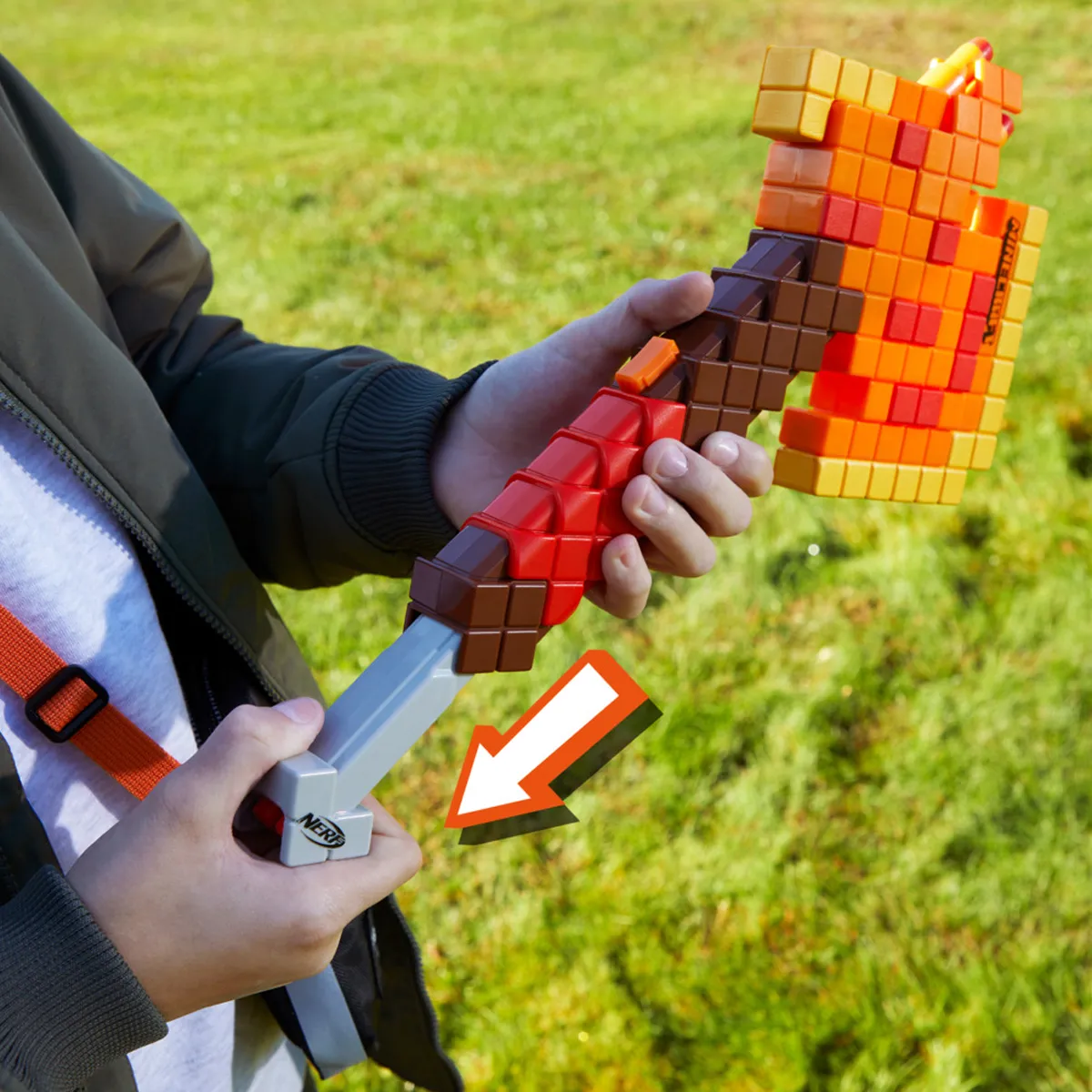 LANZADOR NERF MINECRAFT FIREBRAND HACHA - 8