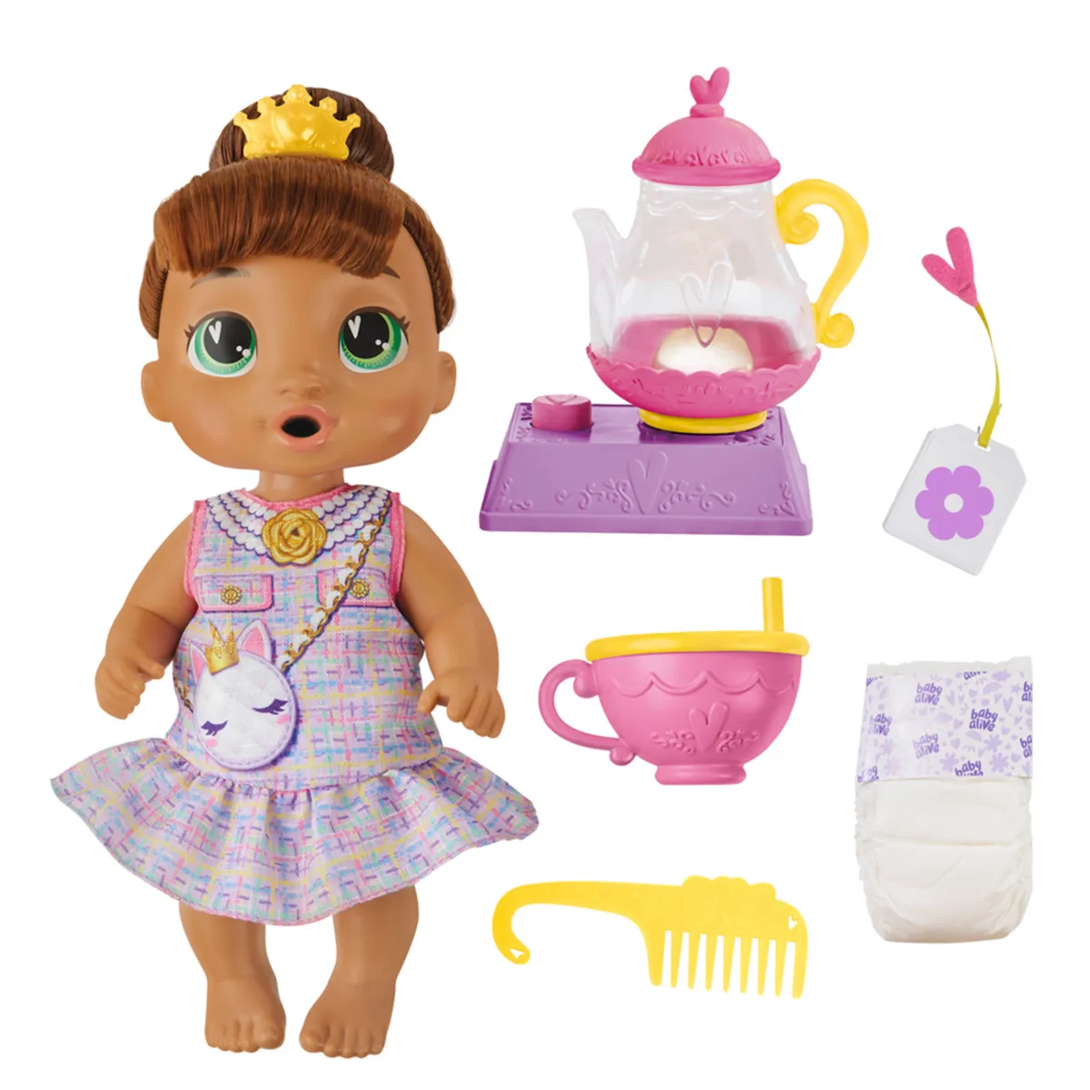 MUÑECA BABY ALIVE FIESTA DE TE BURBUJEANTE SOPHIA SPARKLE - 1